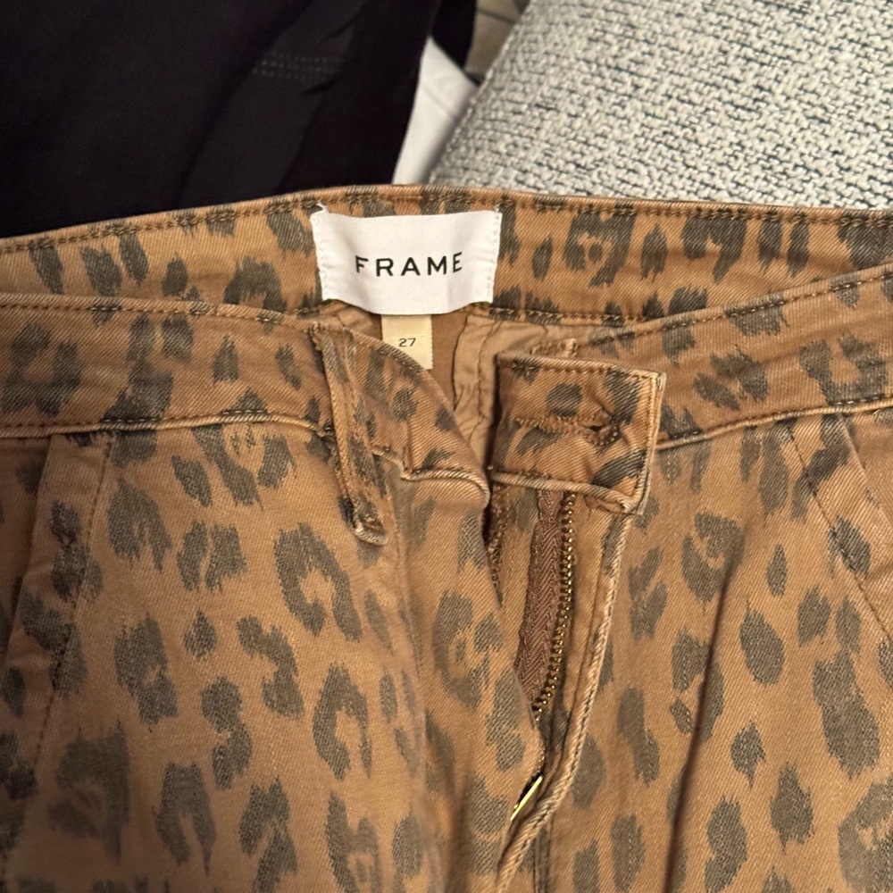 Frame Denim Leopard Print Jeans - Brown and Black